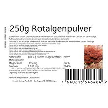 250g veganes Rotalgen-Calcium  Pulver