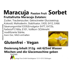 310g Premium Maracuja  Sorbetpulver