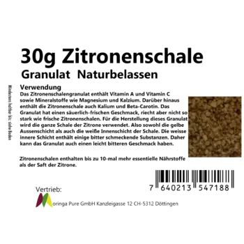 30 g Zitronenschalen Granulat Naturbelassen